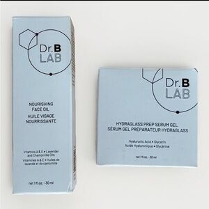 DR. BRANDT B LAB SKINCARE SET Nourishing Face Oil Hydraglass Prep Serum Gel $200